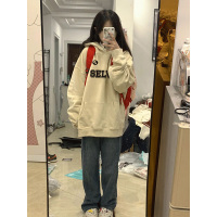 春秋新款設計感小眾不撞款衛衣女加絨別致寬鬆美式重磅加厚上衣服