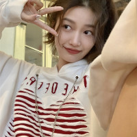 國潮牌ins美式復古oversize高街衛衣女2022新款春秋chic港風外套