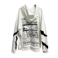 [i4p STUDIO] 英文布貼拼接 做舊破壞長袖厚棉T