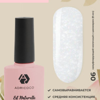 ADRICOCO Гель лак Est Naturelle №06 камуфлирующий молочный с шиммером (8 мл.) для ногтей камуфляжный