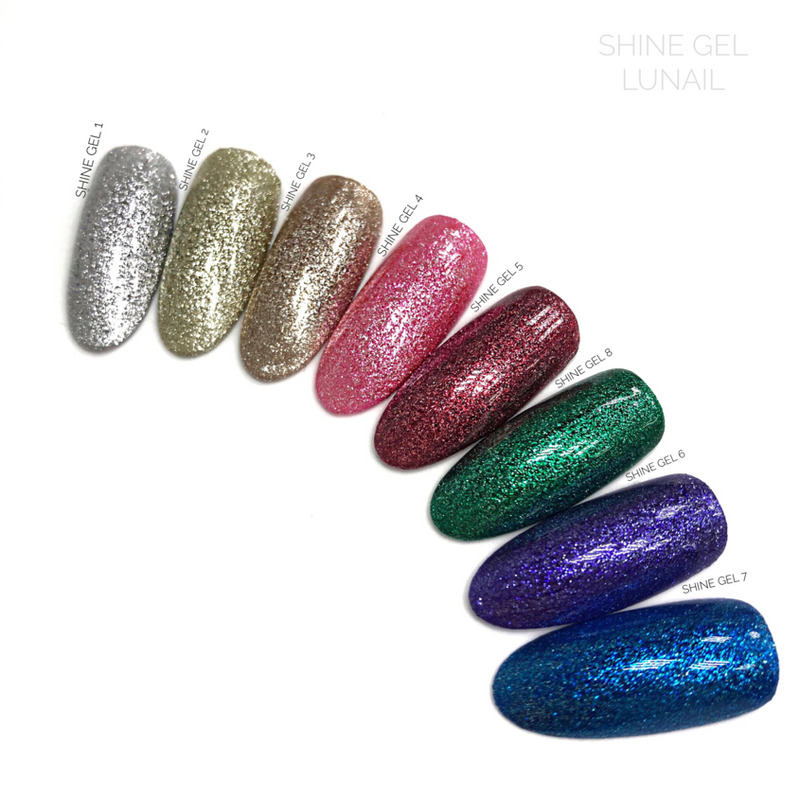 Лунейл Гель краска с шиммером для дизайна Shine gel 5 мл.