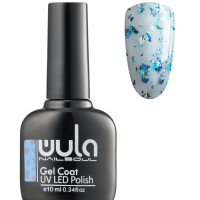 WULA NAILSOUL Гель-лак для ногтей Glitter Rain тон 623 голубые осколки, 10 мл