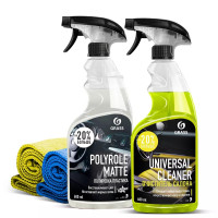 Комплект по уходу за салоном Grass: Universal Cleaner, Polyrole Matte ваниль и две салфетки