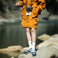 Mountain valley22SS日系戶外機能大口袋寬鬆工裝短褲 五分褲男女