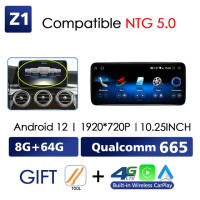Автомобильный мультимедийный плеер CarPlay, Android 12, для Mercedes Benz C Class W205 2014-2018, GPS, SWC, DSP, 4G, Wi-Fi, Netflix