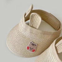 Шляпа с козырьком от солнца для мальчиков и девочек, регулируемая Панамка от солнца с широкими полями, корейский стиль, летняя