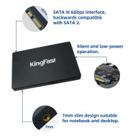 KingFast Твердотельный накопитель ssd 1 ТБ, 2 ТБ, 120 ГБ, 128 ГБ, 240 ГБ, 256 ГБ, 480 ГБ, HDD SSD 512 ГБ SATA 3, внутренний жесткий диск для ноутбука