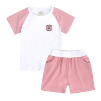 Лето 2023, корейский стиль, комплекты одежды для маленьких мальчиков с медведем, повседневный топ для малышей + шорты, Детский костюм с кроликом, 2 предмета