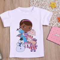 Летняя Детская Милая футболка для девочек, топы с мультяшным принтом доктора макшинна для девочек, детская футболка, новая модная повседневная детская одежда для малышей