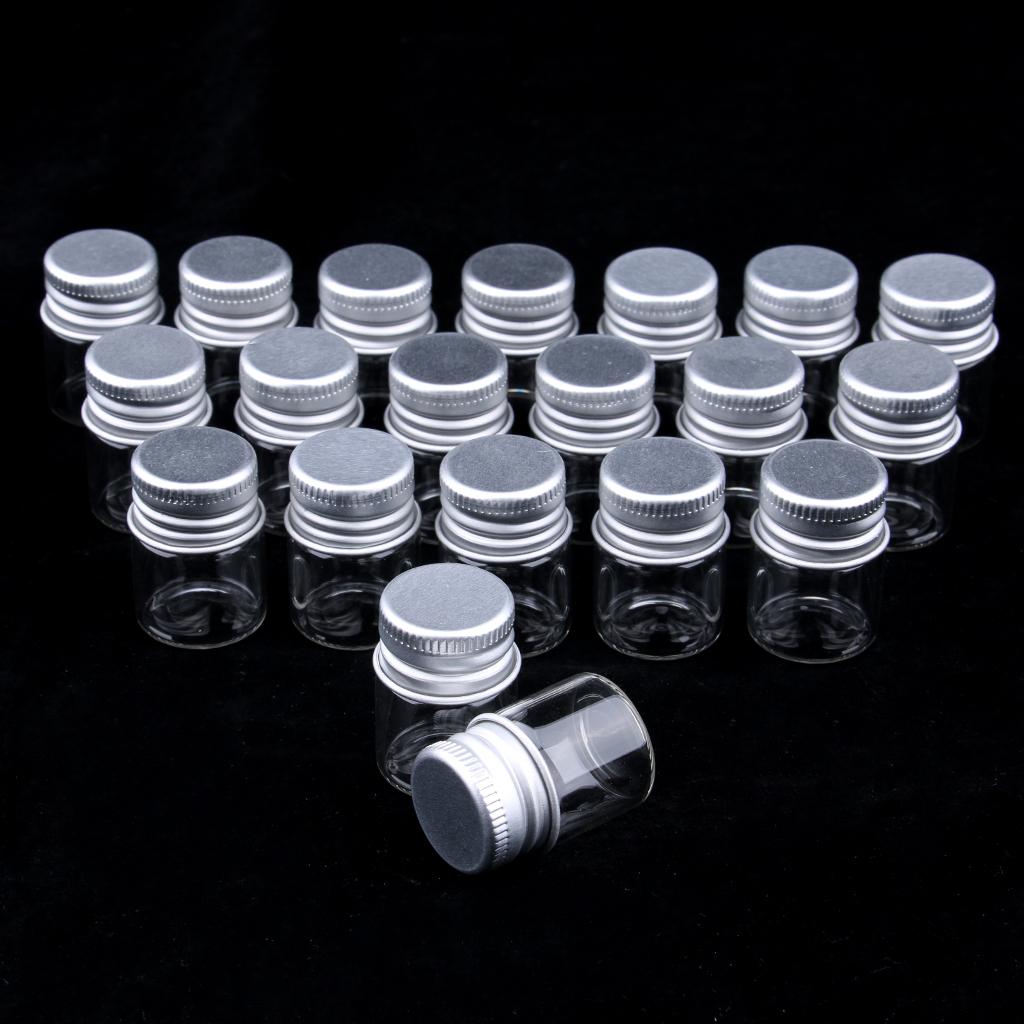 20Pcs Refillable Empty Cosmetic Containers Round Glass Jar Face Cream Lotion