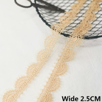 2,5 см в ширину Изысканный Бокал Для Шампанского изготовленная на заказ бейсбольная кепка вышивки полиэфира с лентой и кружевом, Одежда для танцев тканевые манжеты воротник кружевной отделкой DIY платье Шторы аппликация швейный Декор