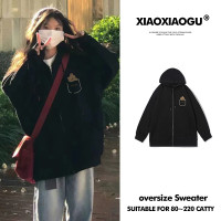 拉鍊衛衣女春秋季薄款韓風chic學生小眾高街開衫大尺碼寬鬆加絨外套