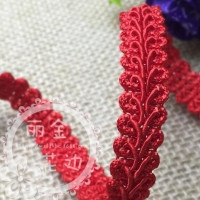 50 метров 12 мм волнистая лента Diy аксессуары волнистая тесьма для одежды украшения для волос кружевная лента для укладки обрезки черный красный