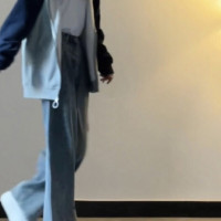 韓版hiphop撞色拼接連帽運動衫女春秋薄款寬鬆oversize百搭開衫外套