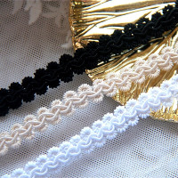Новинка кружевные плетеные белые и черные вязаные крючком кружевные планки «сделай сам» отделка для одежды Швейные аксессуары для одежды 0,8 см