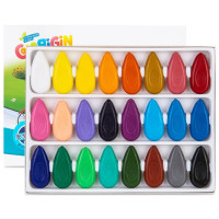 Мелки в форме капли для детей, 24 цвета, нетоксичные моющиеся мелки для детей, для мальчиков и девочек