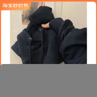 美式復古衛衣女寬鬆慵懶風小眾印花連帽外套設計感休閒套頭上衣