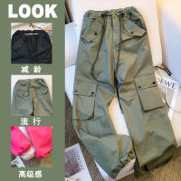 專櫃商場撤回國際大牌剪標餘單尾單女裝美式高街工裝褲直筒寬褲