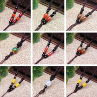 咖啡色长款项链挂绳玛瑙毛衣链绳子项链绳半成品饰品配件吊坠绳