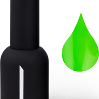 Плотный гель-лак LiANAiL зеленого оттенка Neon Factor с ярким глянцевым отливом и высокой пигментацией для покрытия ногтей и маникюра в минималистичной дизайнерской упаковке, 10 мл