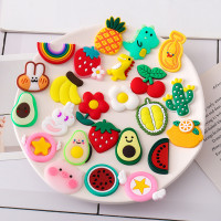 抖音爆款卡通水果PVC软胶立体贴片 儿童发饰头饰DIY手工配饰批发
