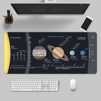 Коврик для мыши с изображением космоса, планеты, настольного компьютера, большой резиновый коврик для клавиатуры, компьютерная мышь, противоскользящий дизайн, блокировка края компьютера, Pa