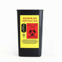 Емкость/Контейнер для утилизации игл, модулей для татуажа и перманентного макияжа (черный) 1л