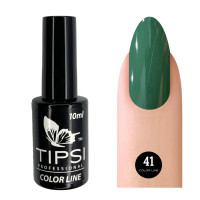 TIPSI PROF ::: 10 мл. Зеленый гель лак для ногтей №41, однослойный / Типси Проф /