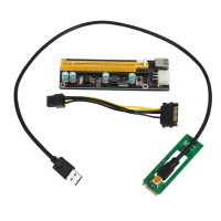 Ключ NGFF M.2 M для USB 3.0 PCI-E Райзер-карта M2 для USB 3,0 PCIE 16X 1X удлинитель с питанием для майнинга биткоинов Litecoin