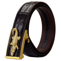 Высококачественный мужской ремень BATOORAP из крокодиловой кожи, черный, коричневый роскошный дизайн, Автоматическая Пряжка из нержавеющей стали, выбор для успешных людей