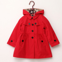 Детская длинная куртка с капюшоном, красная ветровка, свитшот для девочек на день рождения, весна-осень 2023