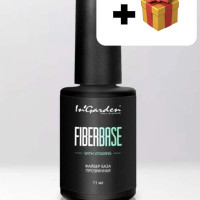 In'Garden Ингарден Каучуковая файбер база с витаминами Е и В5 FIBER clear / база для ногтей 11 мл