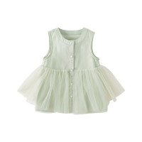 Детская футболка Dave Bella, жилет, одежда, Новинка лета 2023, милый удобный Модный повседневный уличный топ для девочек DB2235550