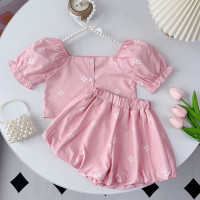 Melario/комплекты одежды для девочек летняя футболка + шорты, костюм новые детские повседневные костюмы Спортивная одежда для маленьких девочек, комплект из 2 предметов