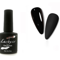 гель лак,UV,Luskyss,8мл,L002-2,экстра-черный
