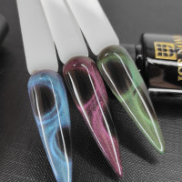 ICE NOVA Набор гель-лаков для маникюра "Кошачий глаз" 3шт по 10мл (01,02,03) + магнит в ПОДАРОК!