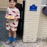 Летняя одежда с принтом «брат и сестра»; Футболка с короткими рукавами для маленьких мальчиков + шорты; Комплект из 2 предметов; Детское хлопковое платье без рукавов для девочек