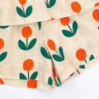 Детский костюм весна-лето 2023, костюм для девочек из рубашки с коротким рукавом и шортов, праздничный костюм из футболки на бретельках и шортов