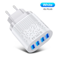 Сетевое зарядное устройство с 4 USB-портами и поддержкой быстрой зарядки, 48 Вт, QC 3,0