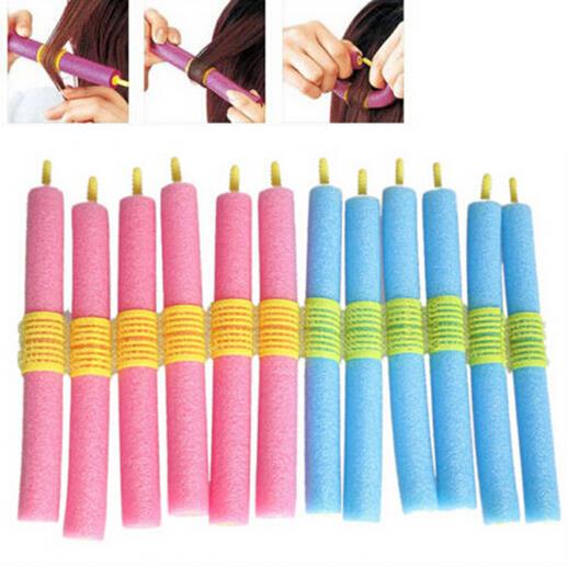 12PCS Soft Hair Curler Roller Curl Hair Bendy Rollers DIY Magic Hair Curlers Tool Styling Rollers Sponge Hair Curling