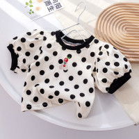 Футболка с коротким рукавом для маленьких девочек, лето 2023, детские топы, рубашки для малышей с мультяшным принтом, детская одежда в Корейском стиле