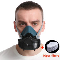 Силиконовая Пылезащитная маска, подходит для горных работ, распылитель краски, украшение дома, шлифование пыли KN95, самовсасывающий фильтр, Пылезащитная полумаска