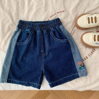 Детская Хлопковая футболка с коротким рукавом, круглым вырезом и принтом панды