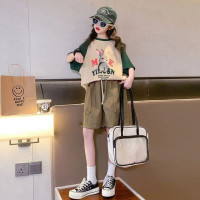 Летняя одежда для девочек, детский топ с коротким рукавом, шорты, детская спортивная одежда из 2 предметов, повседневная одежда для девочек