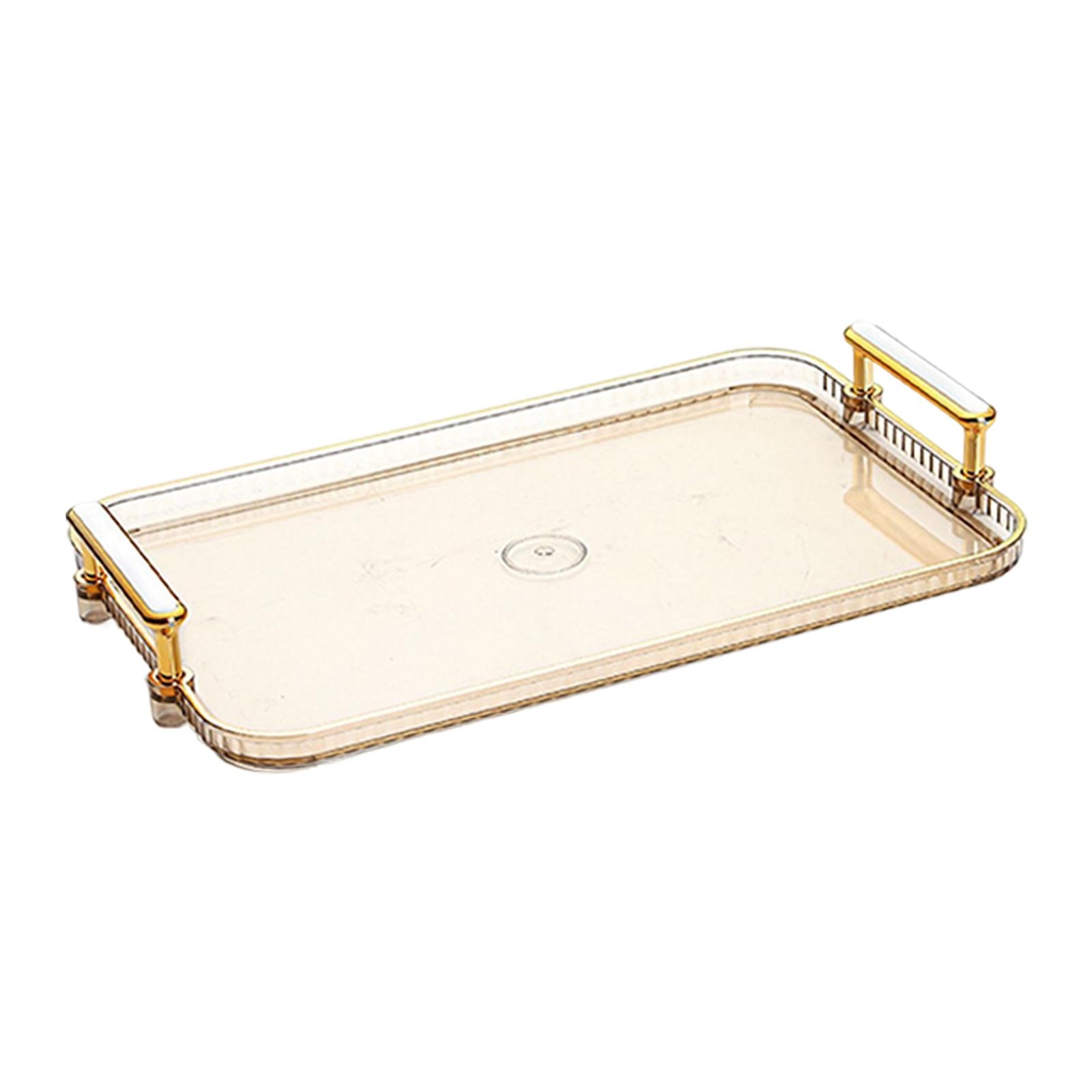 Serving Tray Home Decorative Non Slip Vanity Tray Fruit Plate Multipurpose Elegant Snacks Plate for Nuts Fruits Bathroom Kitchen