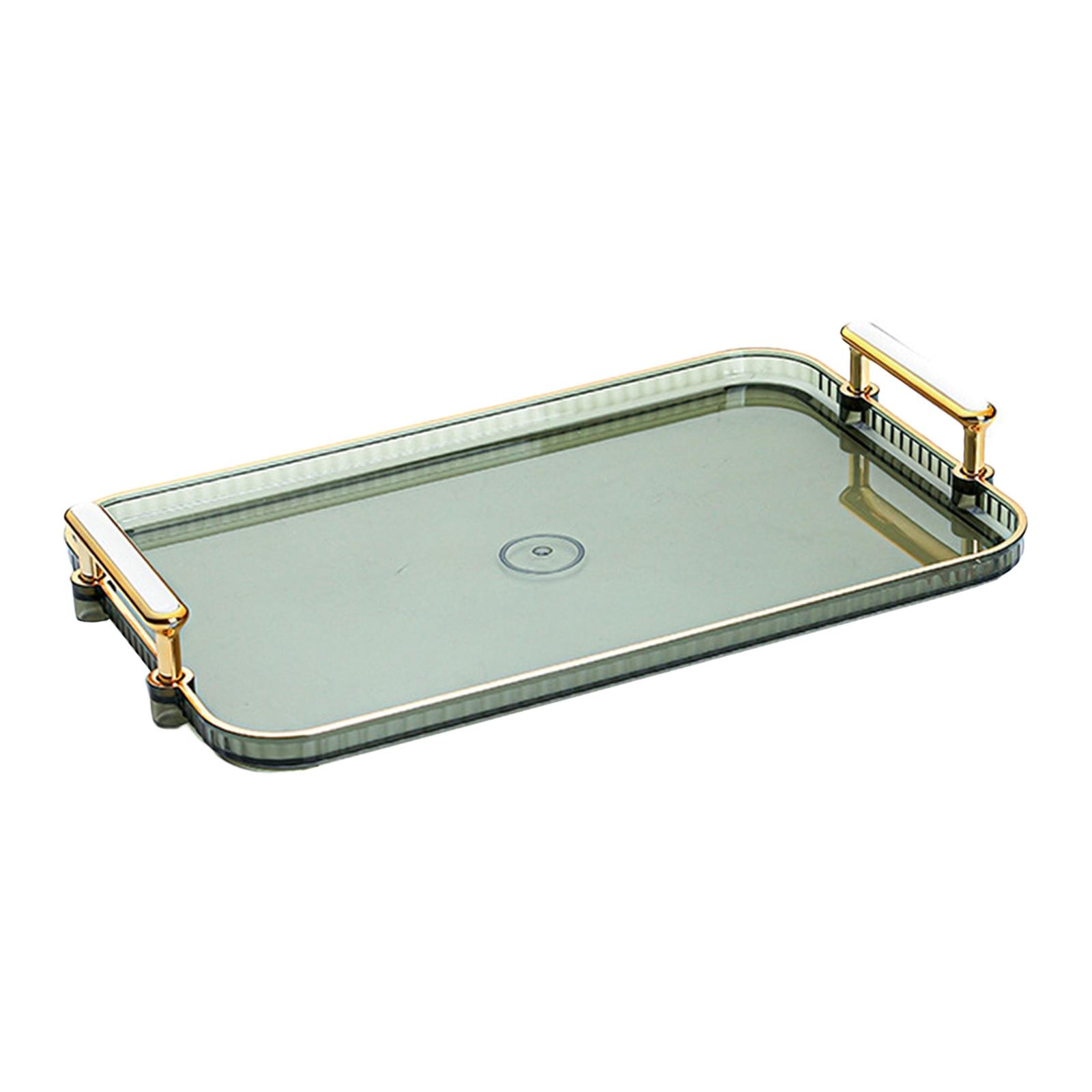 Serving Tray Home Decorative Non Slip Vanity Tray Fruit Plate Multipurpose Elegant Snacks Plate for Nuts Fruits Bathroom Kitchen