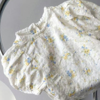 Корейские комплекты для маленьких девочек, платье с джинсовыми подтяжками на весну и осень, детская джинсовая юбка на бретельках, наряд, комплект рубашки с цветочным принтом, детская одежда