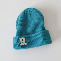 Зимняя женская Шапка-бини конфетных цветов с буквенным принтом, детская Шапка-бини для мальчиков и девочек, теплые осенние шапки-бини в Корейском стиле