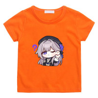 Футболка для мальчиков и девочек, из натурального хлопка, с принтом из мультфильма