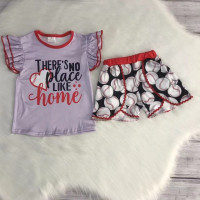 Детская бейсбольная рубашка с коротким рукавом и шортами